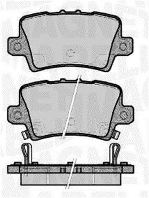 MAGNETI MARELLI Piduriklotsi komplekt,ketaspidur 363916060621